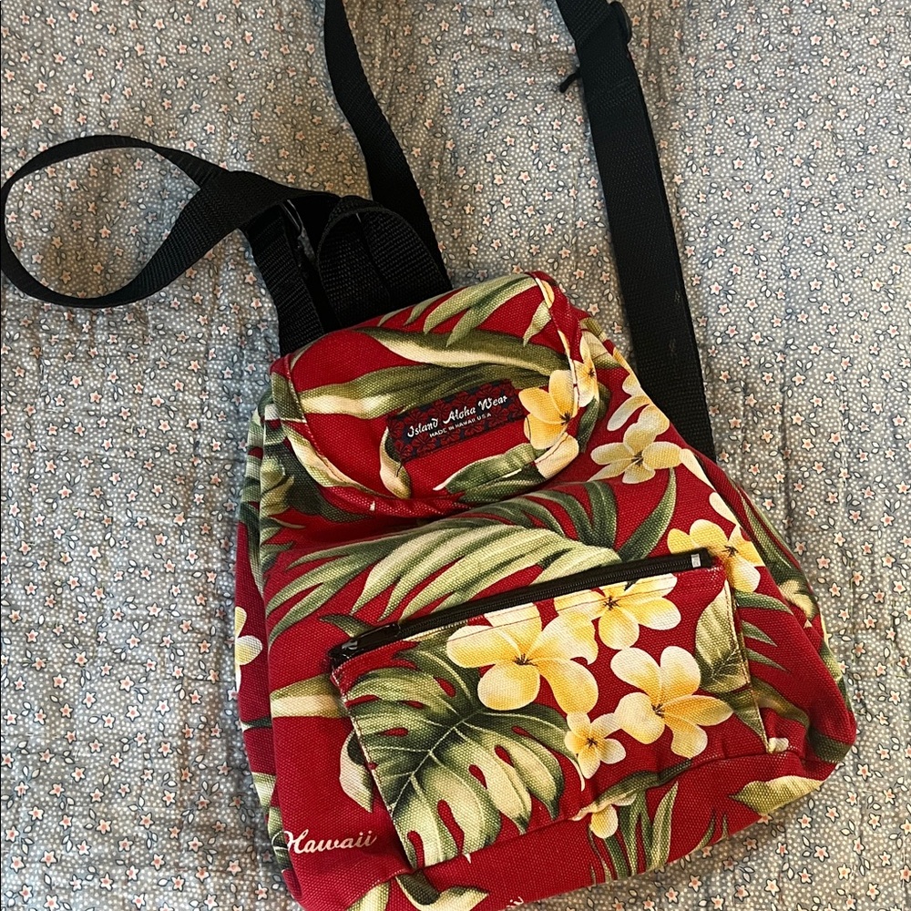 Hawaii Floral Red Backpack